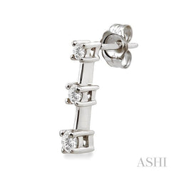 1/2 ctw Round Cut Diamond Earrings in 14K White Gold