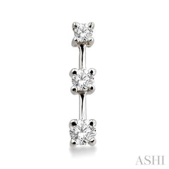1/2 ctw Round Cut Diamond Earrings in 14K White Gold