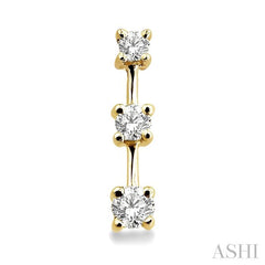 1/2 ctw Round Cut Diamond Earrings in 14K Yellow Gold