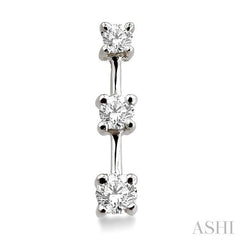 1/2 ctw Round Cut Diamond Earrings in 14K White Gold