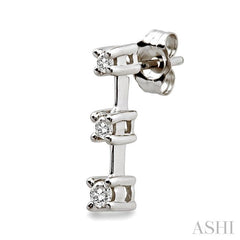 1/4 ctw Round Cut Diamond Earrings in 14K White Gold