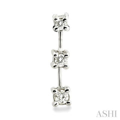 1/4 ctw Round Cut Diamond Earrings in 14K White Gold
