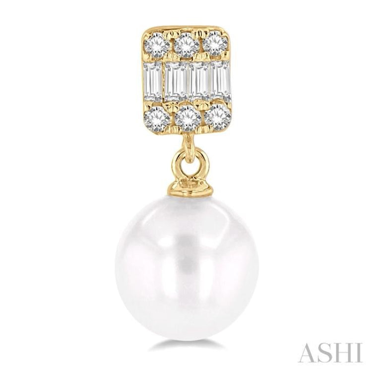 Pearl & Diamond Earrings