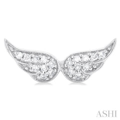 Angel Wings Petite Diamond Fashion Earrings