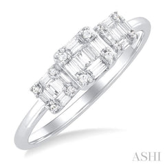 Princess Shape Past Present & Future Fusion Diamond Engagement Ring