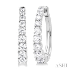 Graduated Diamond Huggie Fashion Earrings