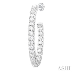 Pave Set Inside-Out Diamond Half Hoop Earrings