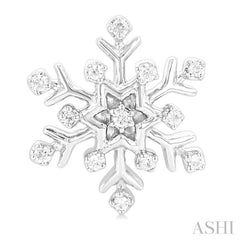 Snow Flake Petite Diamond Fashion Earrings