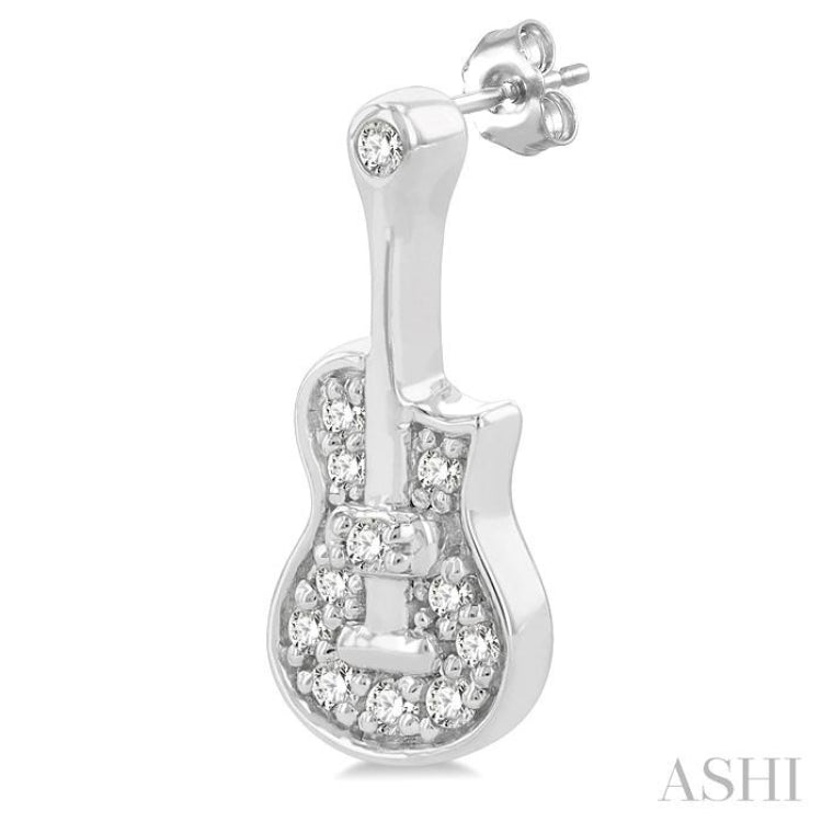 Guitar Petite Diamond Fashion Earrings