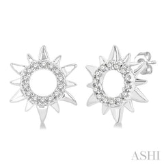 Sunburst Petite Diamond Fashion Earrings