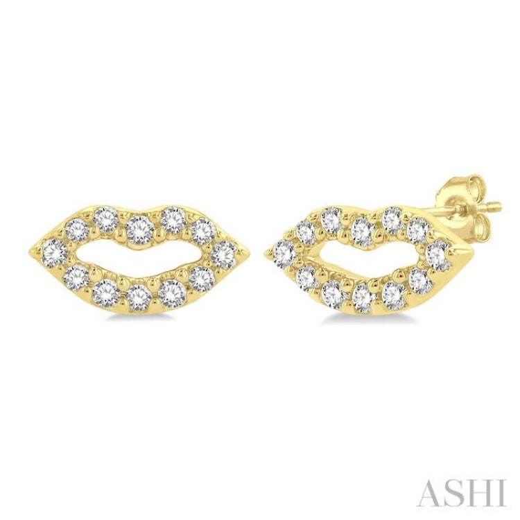 Lips Petite Diamond Fashion Earrings