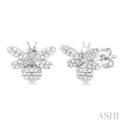 Bumble Bee Petite Diamond Fashion Earrings