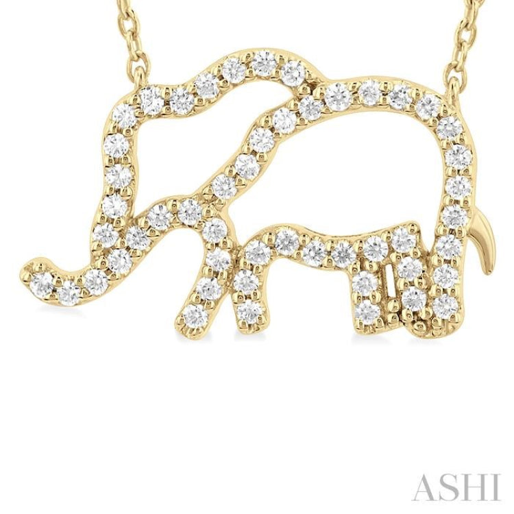 Elephant Petite Diamond Fashion Pendant