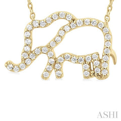 Elephant Petite Diamond Fashion Pendant