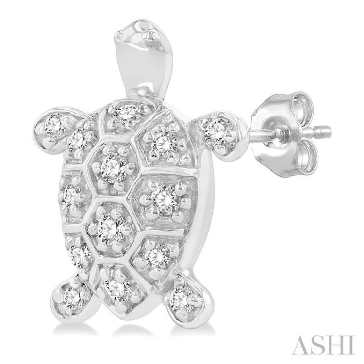 Turtle Petite Diamond Fashion Earrings