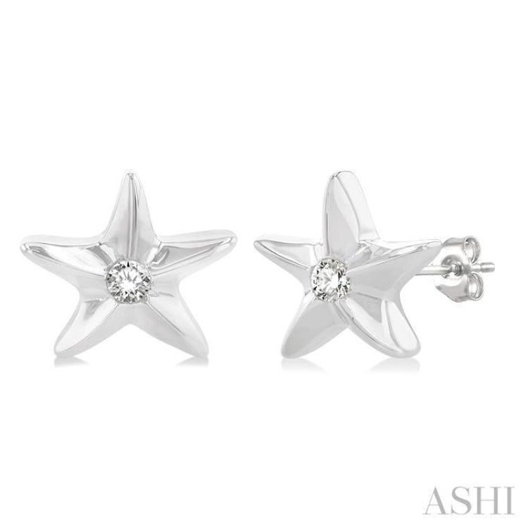 Starfish Petite Diamond Fashion Earrings