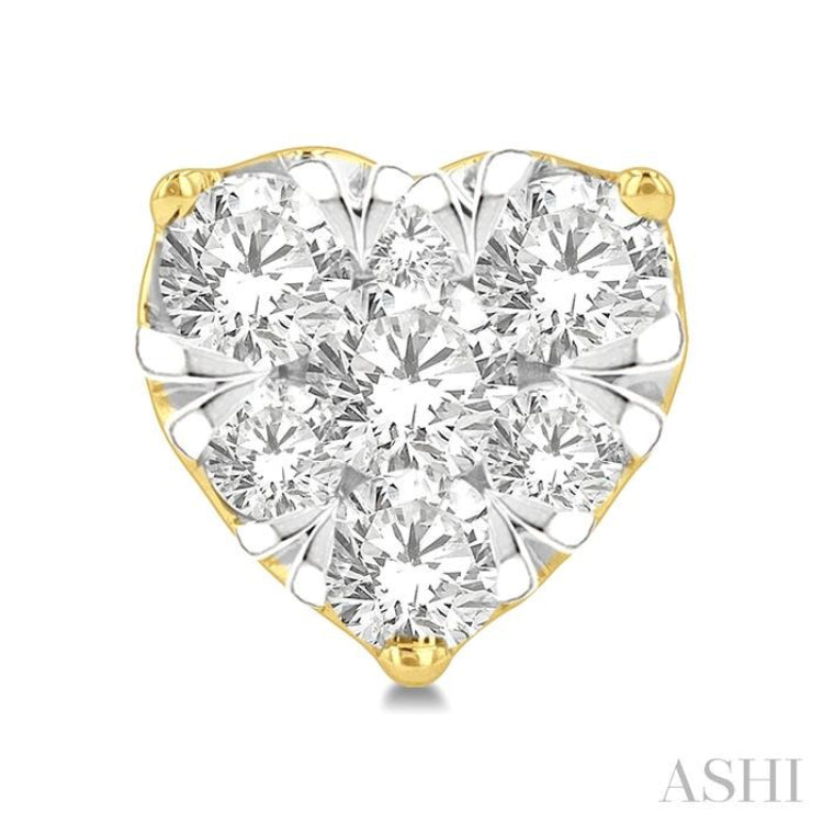 Heart Shape Lovebright Essential Diamond Stud Earrings