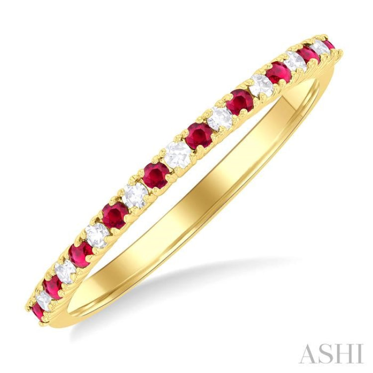 Alternate Gemstone & Petite Diamond Band