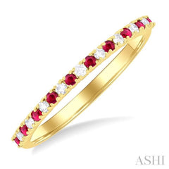 Alternate Gemstone & Petite Diamond Band