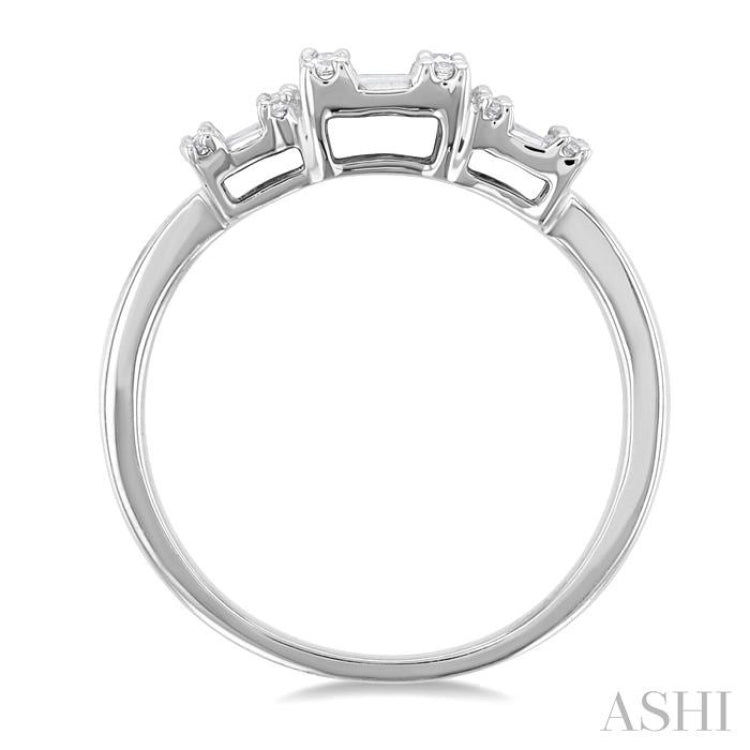 Princess Shape Past Present & Future Fusion Diamond Engagement Ring