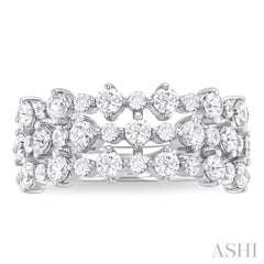 Three Row Diamond Fashion Band