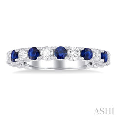 Alternate Gemstone & Diamond Wedding Band