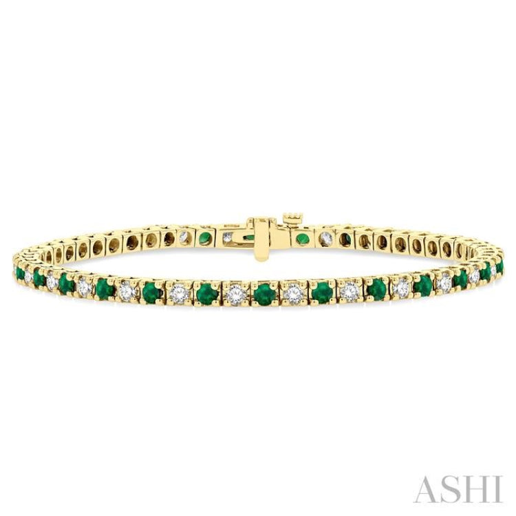 Alternate Gemstone & Diamond Tennis Bracelet