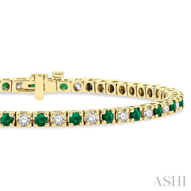 Alternate Gemstone & Diamond Tennis Bracelet