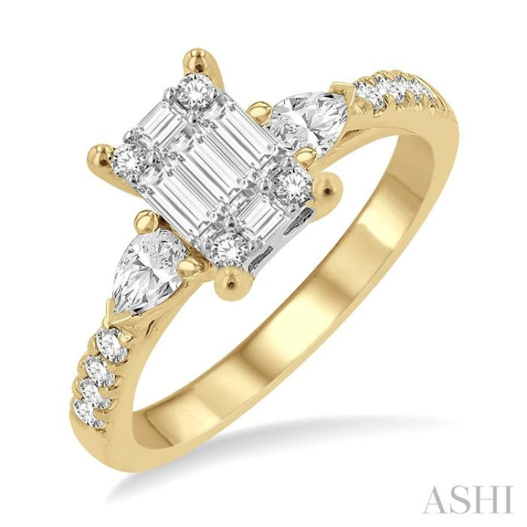 Fusion Diamond Engagement Ring