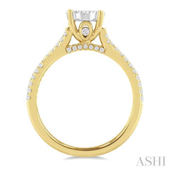 Round Shape Lovebright Diamond Engagement Ring