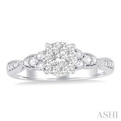 Round Shape Lovebright Diamond Engagement Ring