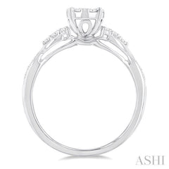 Round Shape Lovebright Diamond Engagement Ring