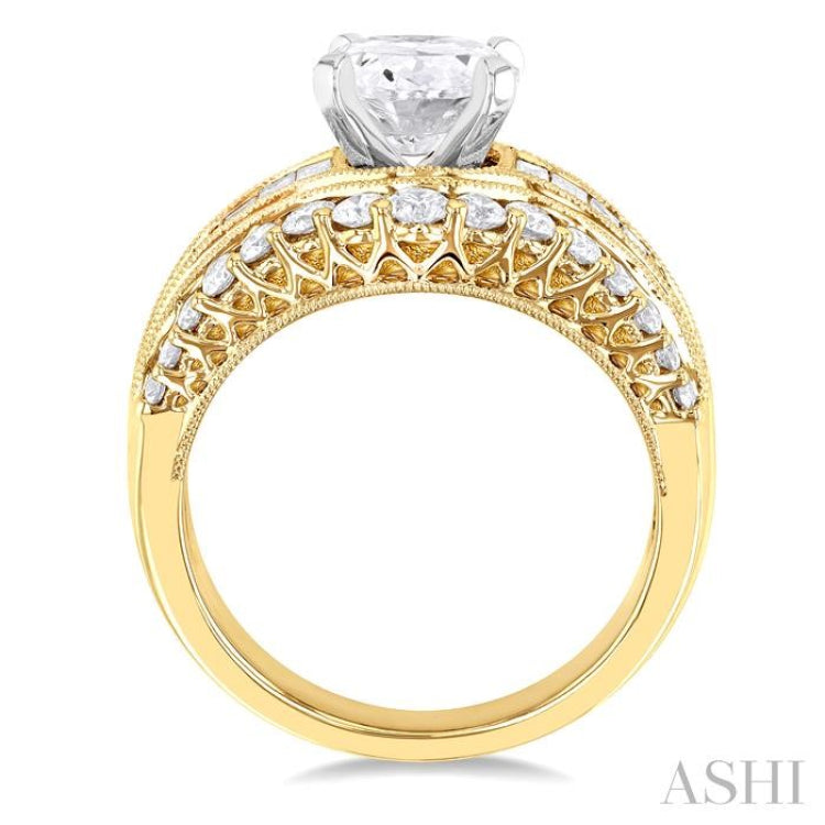 Oval Shape Semi-Mount Diamond Engagement Ring