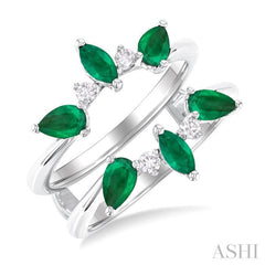 Gemstone & Diamond Insert Ring