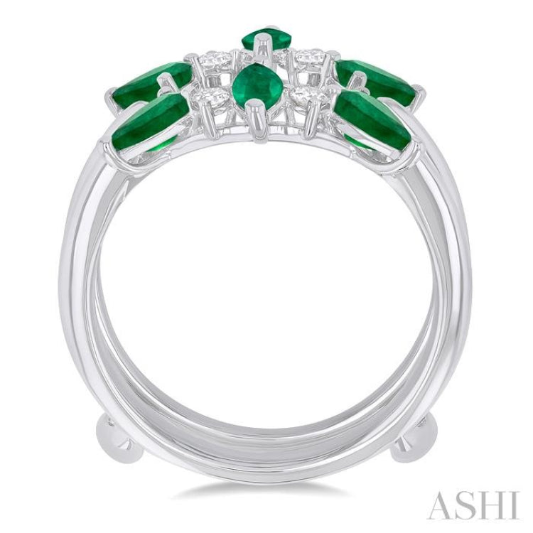 Gemstone & Diamond Insert Ring