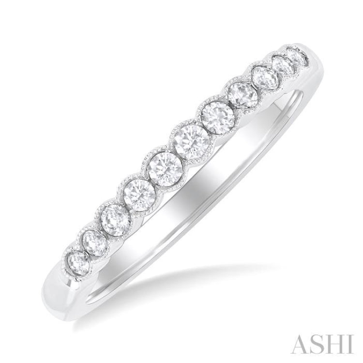 Stackable Channel Set Diamond Wedding Band