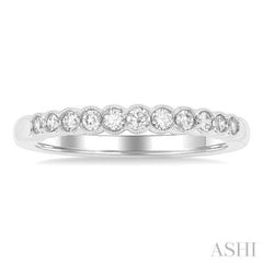 Stackable Channel Set Diamond Wedding Band