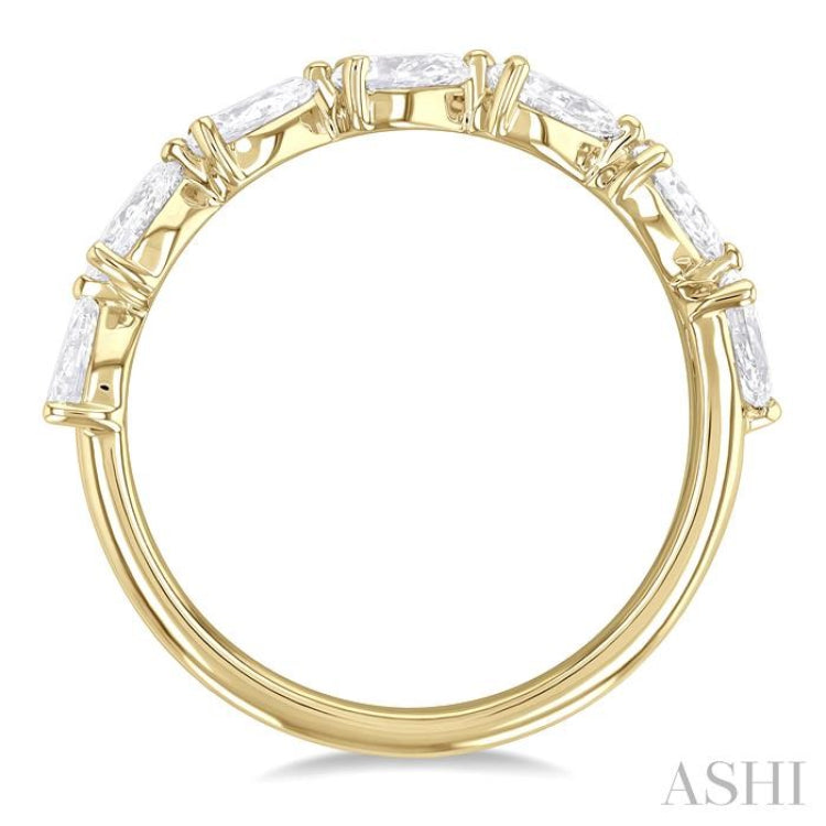 Pear Shape East-West Diamond Fashion Band