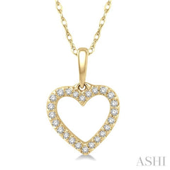 Heart Shape Petite Diamond Fashion Pendant