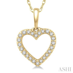 Heart Shape Petite Diamond Fashion Pendant