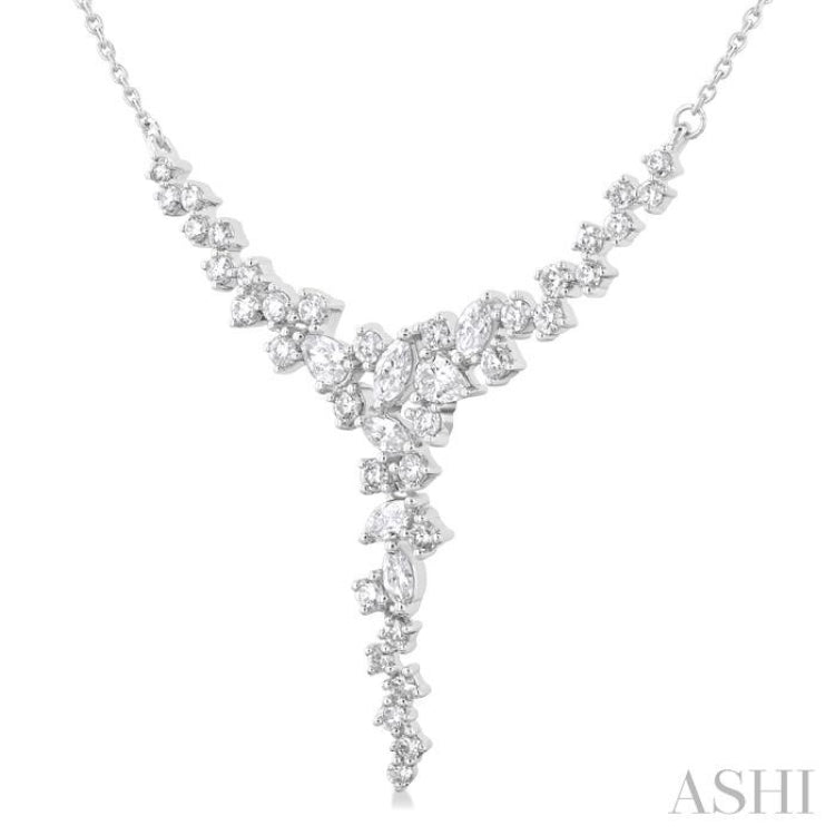 Mixed Shape Scatter Diamond Necklace