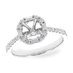 14KT Gold Diamond Semi-Mount Engagement Ring