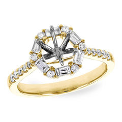 14KT Gold Semi-Mount Engagement Ring