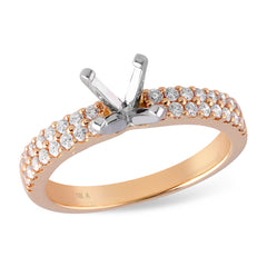 14Kt Gold Semi-Mount Engagement Ring