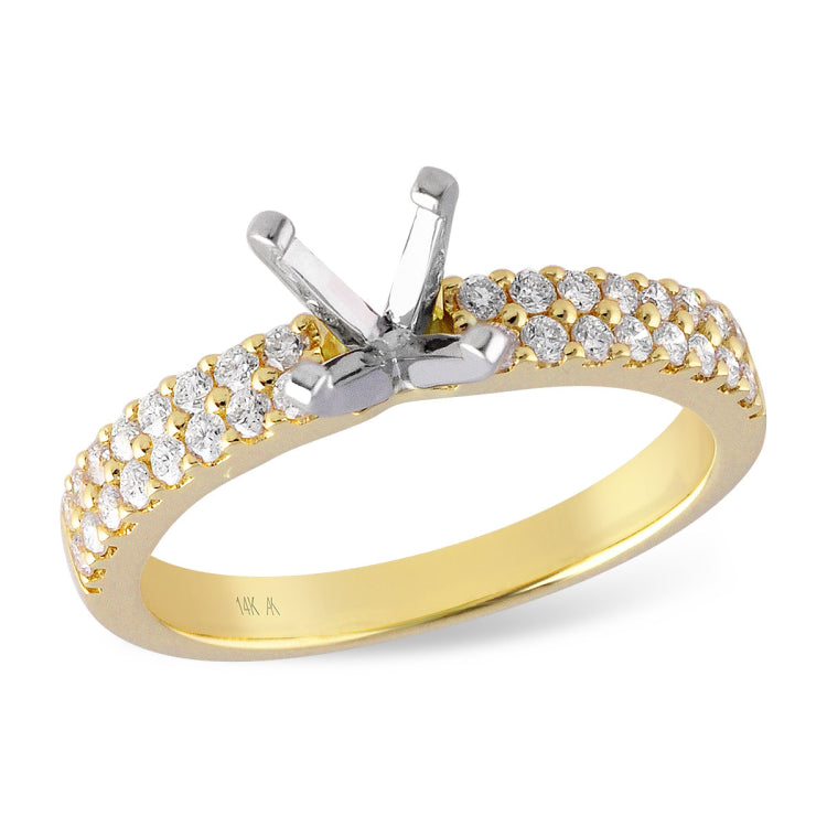 14Kt Gold Semi-Mount Engagement Ring