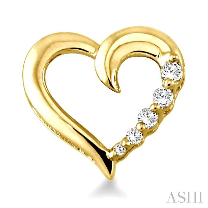 1/8 ctw Round Cut Diamond Journey Earrings in 14K Yellow Gold