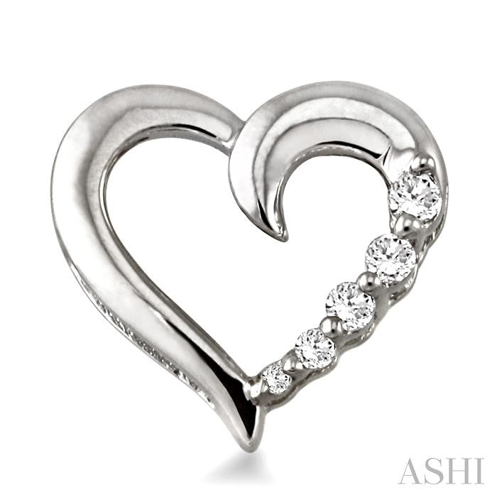 1/8 ctw Round Cut Diamond Journey Earrings in 10K White Gold