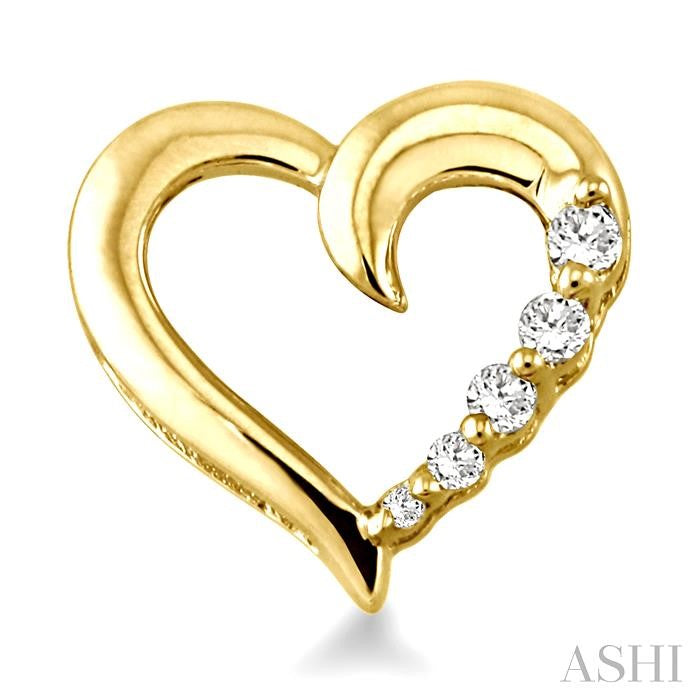 1/8 ctw Round Cut Diamond Journey Earrings in 10K Yellow Gold