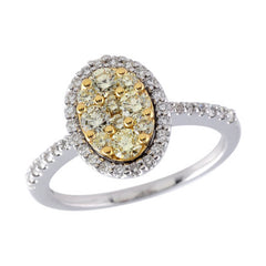 14KT Gold Ladies Yellow Diamond Fashion Ring