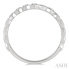 1/6 ctw Round Cut Diamond Stackable Wedding Band in 14K White Gold